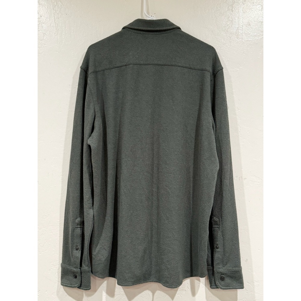 Faherty Brand The Legend Shirt Mens XL Dark Forest Green Knit Button Down - Picture 3 of 6